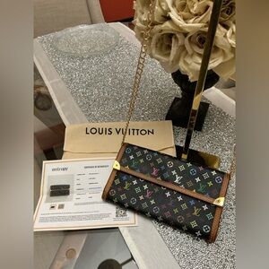 Louis Vuitton Multicolor Monogram Chain Wallet